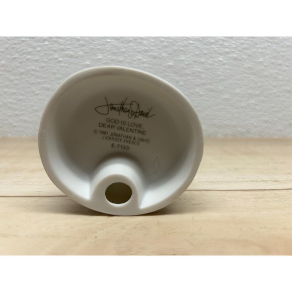 1981 Enesco Precious Moments God Is Love Dear Valentine Porcelain Figurine - Picture 5 of 12